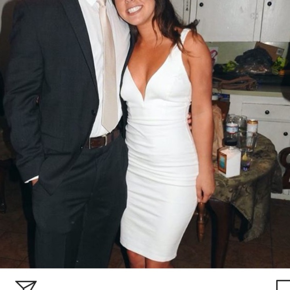 Midi deep V bodycon dress